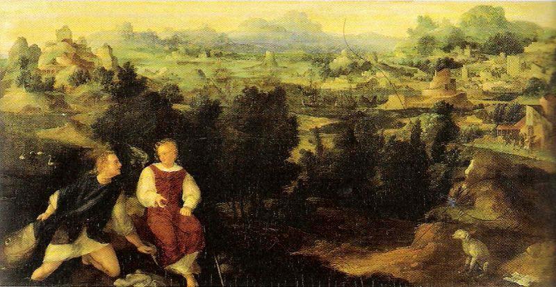 Jan van Scorel Landschaft mit Tobias und dem Engel China oil painting art